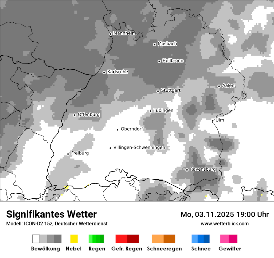 Modellkarten Signifikantes Wetter