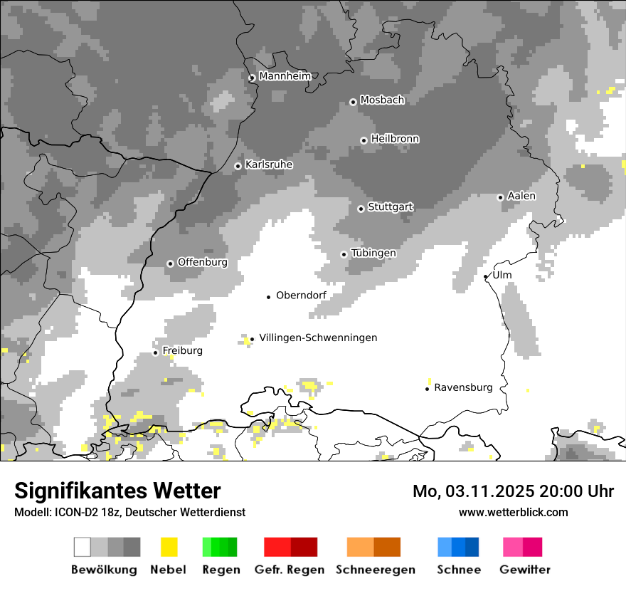 Modellkarten Signifikantes Wetter