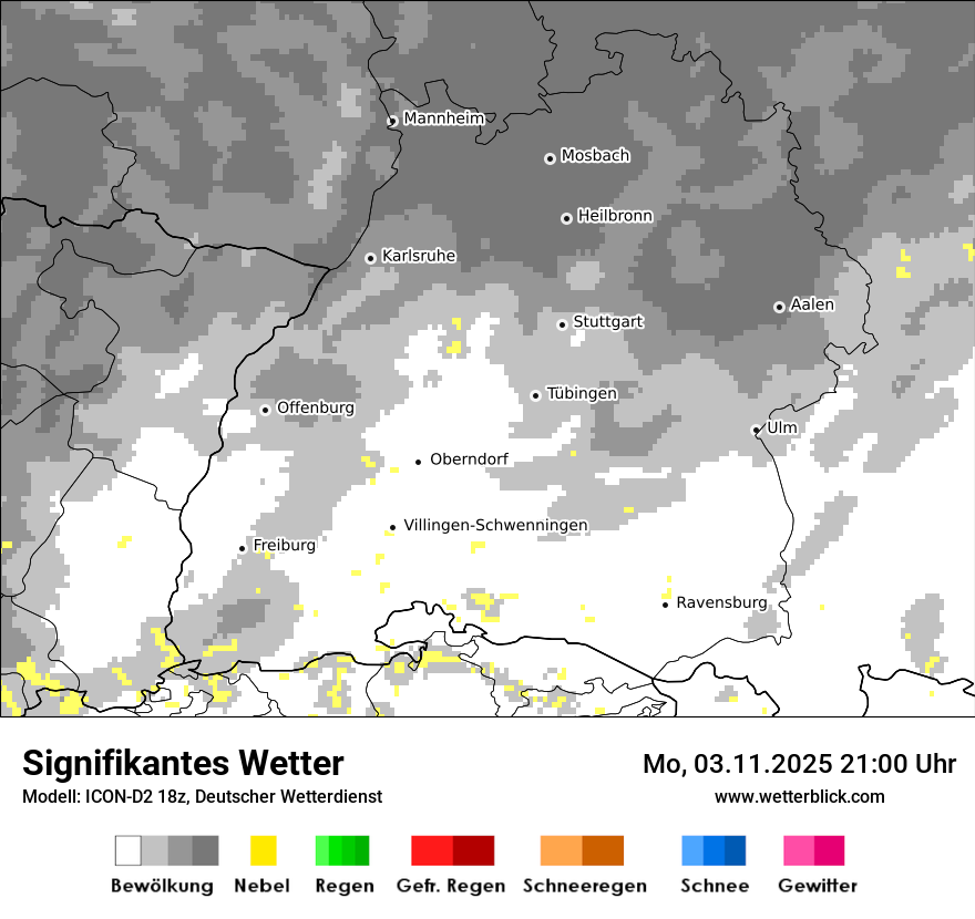 Modellkarten Signifikantes Wetter