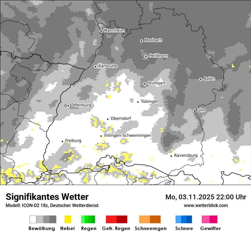 Modellkarten Signifikantes Wetter