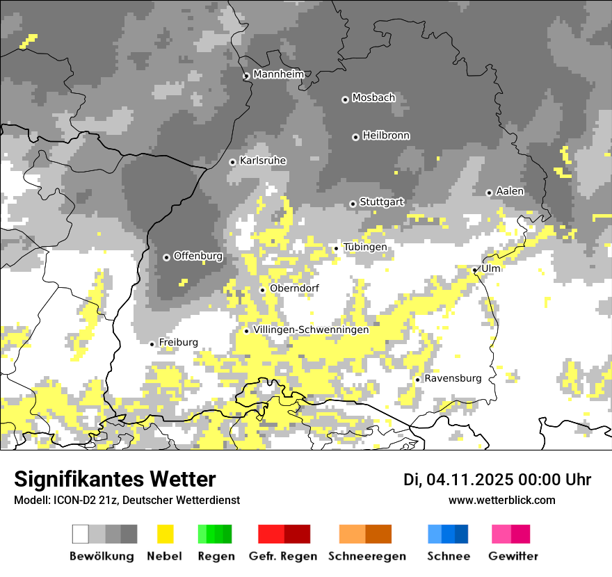 Modellkarten Signifikantes Wetter