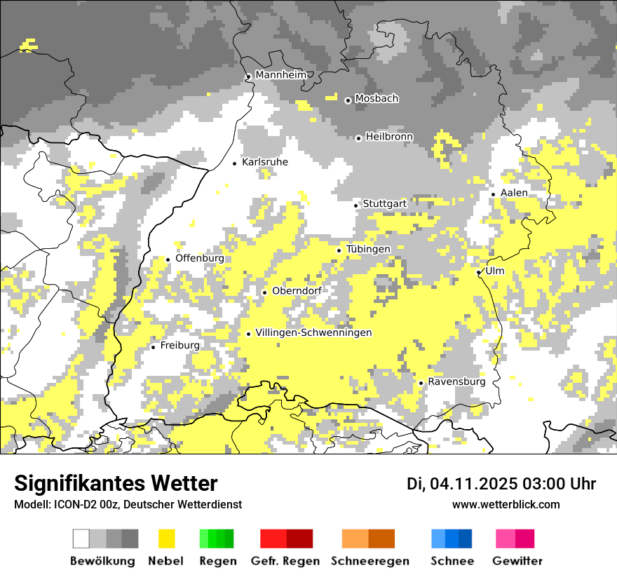 Modellkarten Signifikantes Wetter