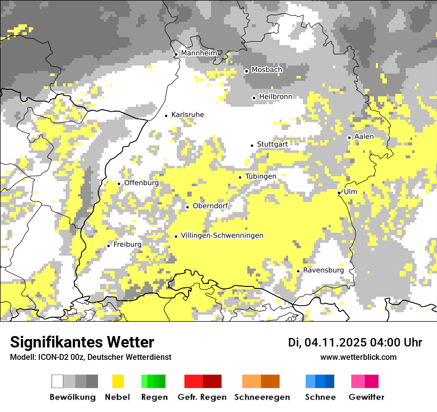 Modellkarten Signifikantes Wetter