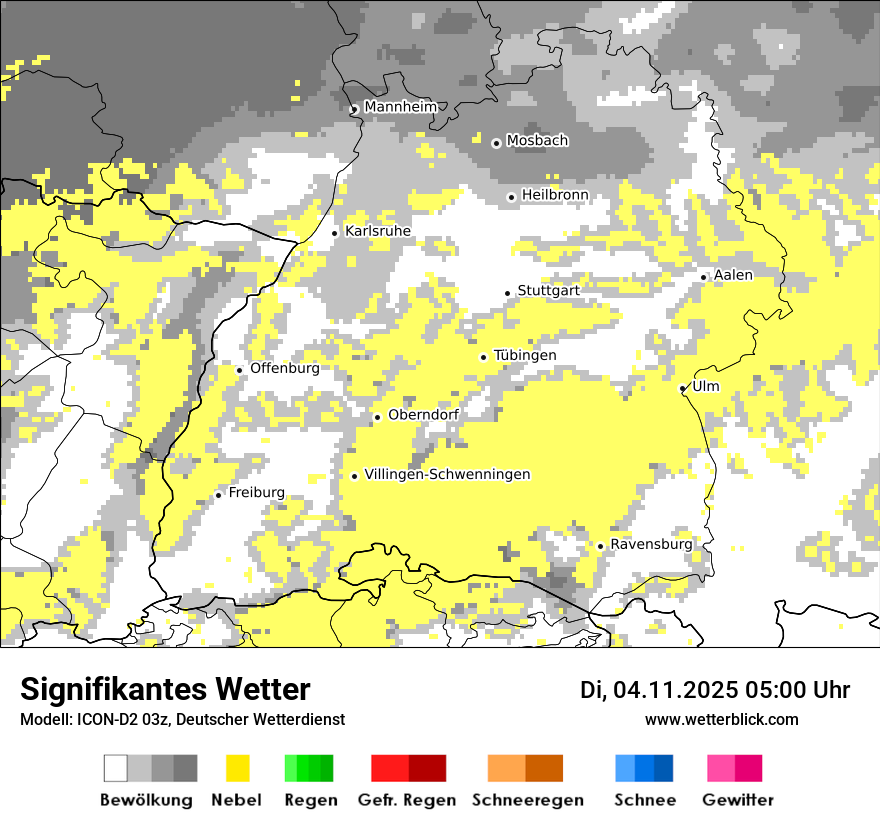 Modellkarten Signifikantes Wetter
