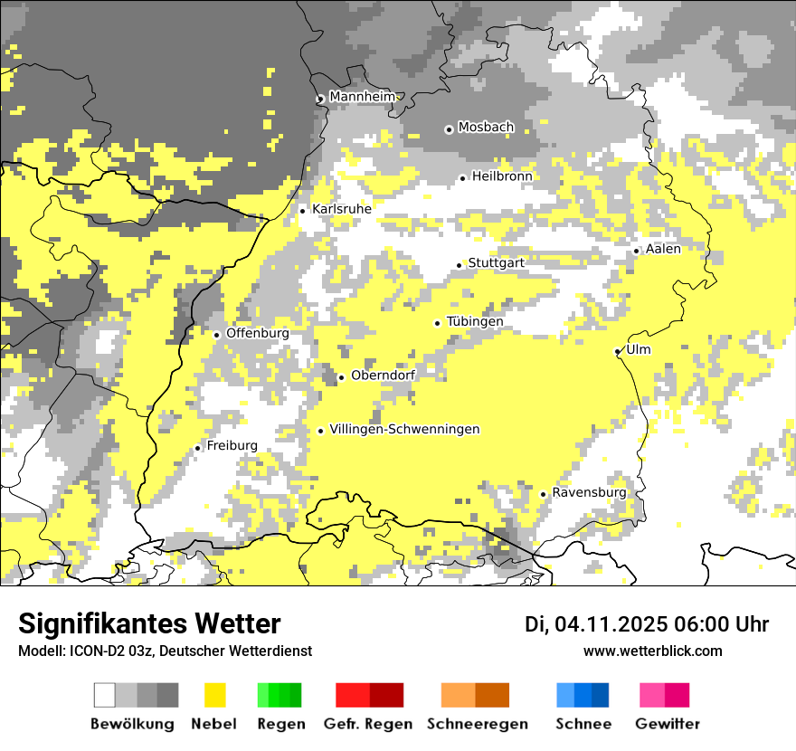 Modellkarten Signifikantes Wetter