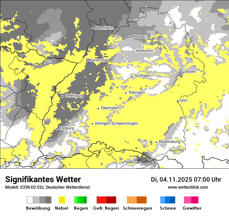 Modellkarten Signifikantes Wetter