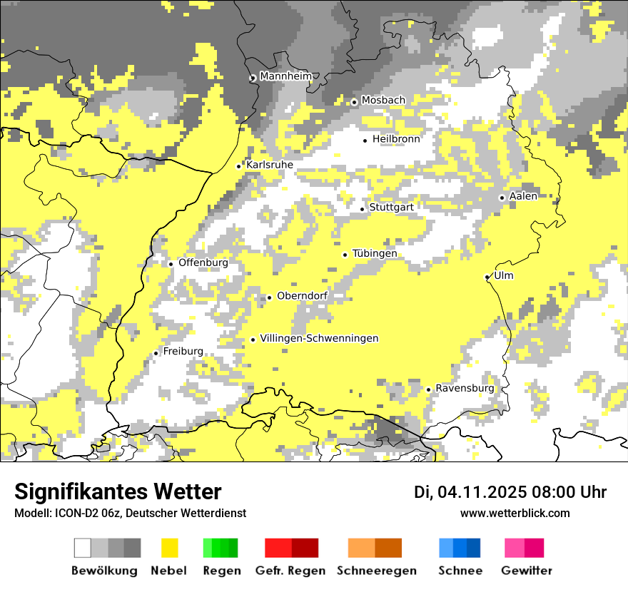 Modellkarten Signifikantes Wetter