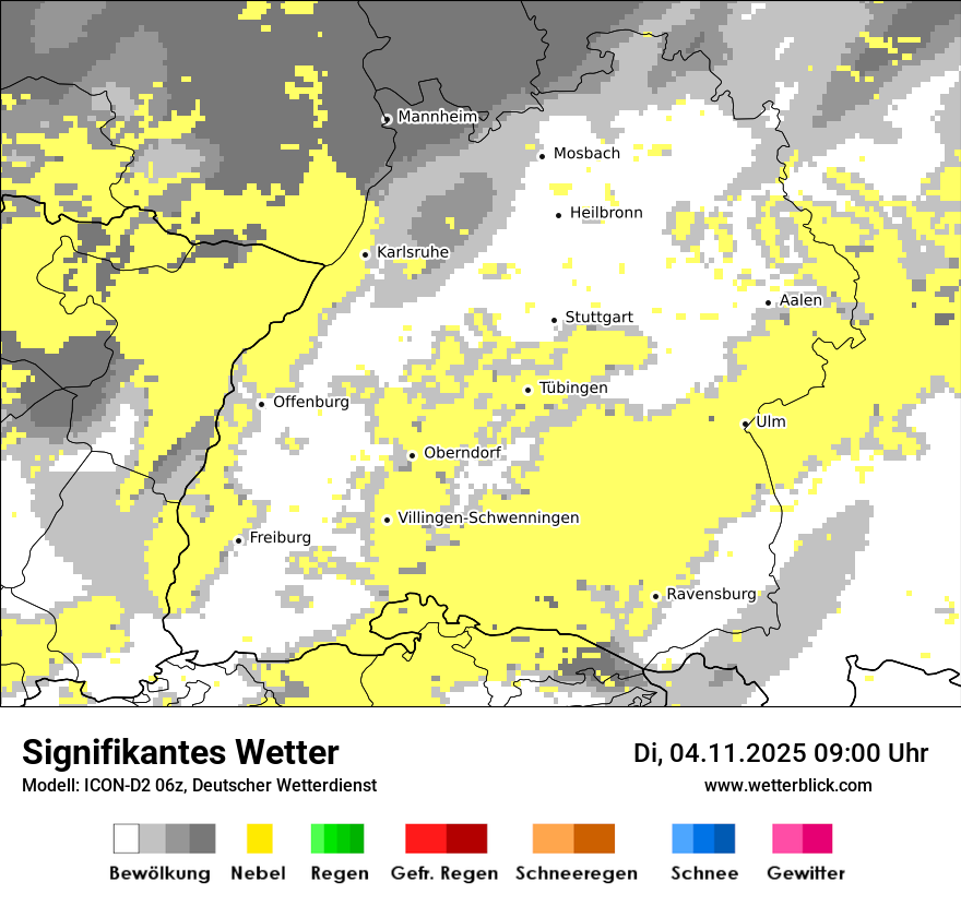 Modellkarten Signifikantes Wetter