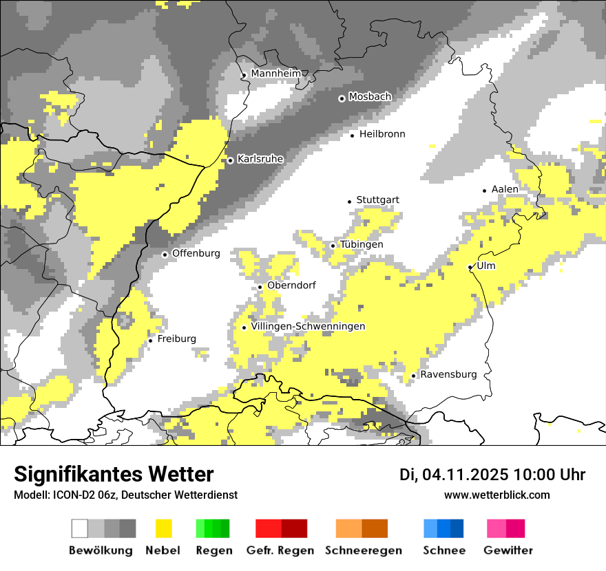 Modellkarten Signifikantes Wetter