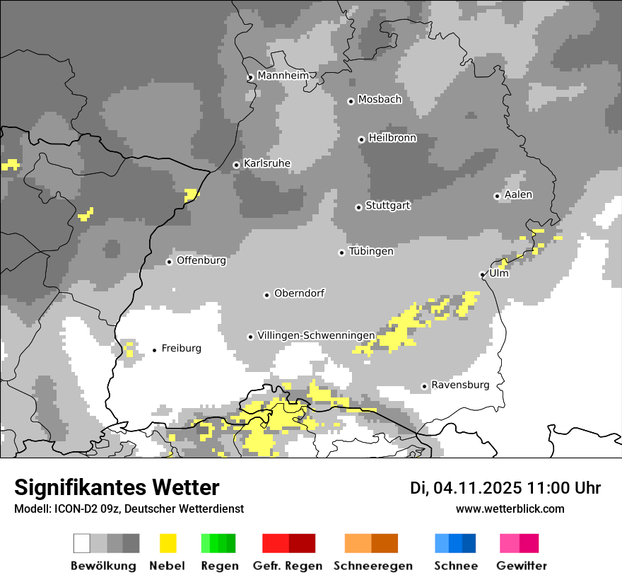 Modellkarten Signifikantes Wetter