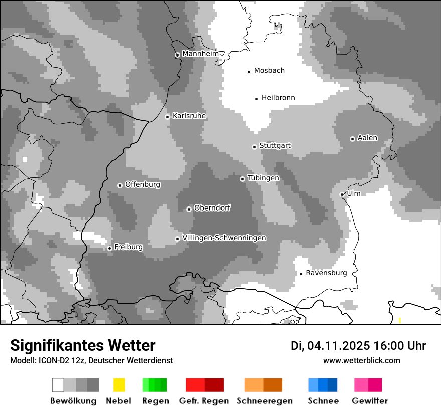 Modellkarten Signifikantes Wetter