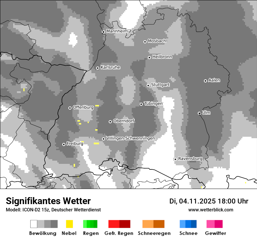 Modellkarten Signifikantes Wetter