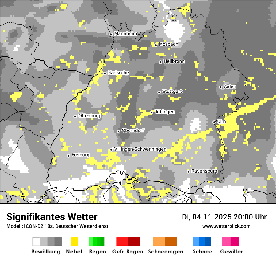 Modellkarten Signifikantes Wetter