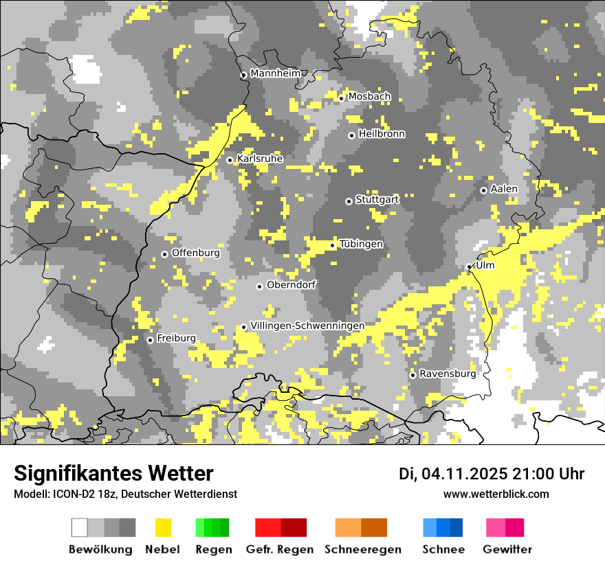 Modellkarten Signifikantes Wetter