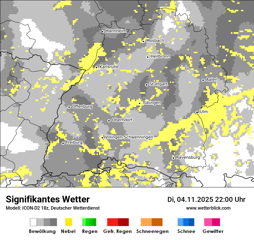 Modellkarten Signifikantes Wetter