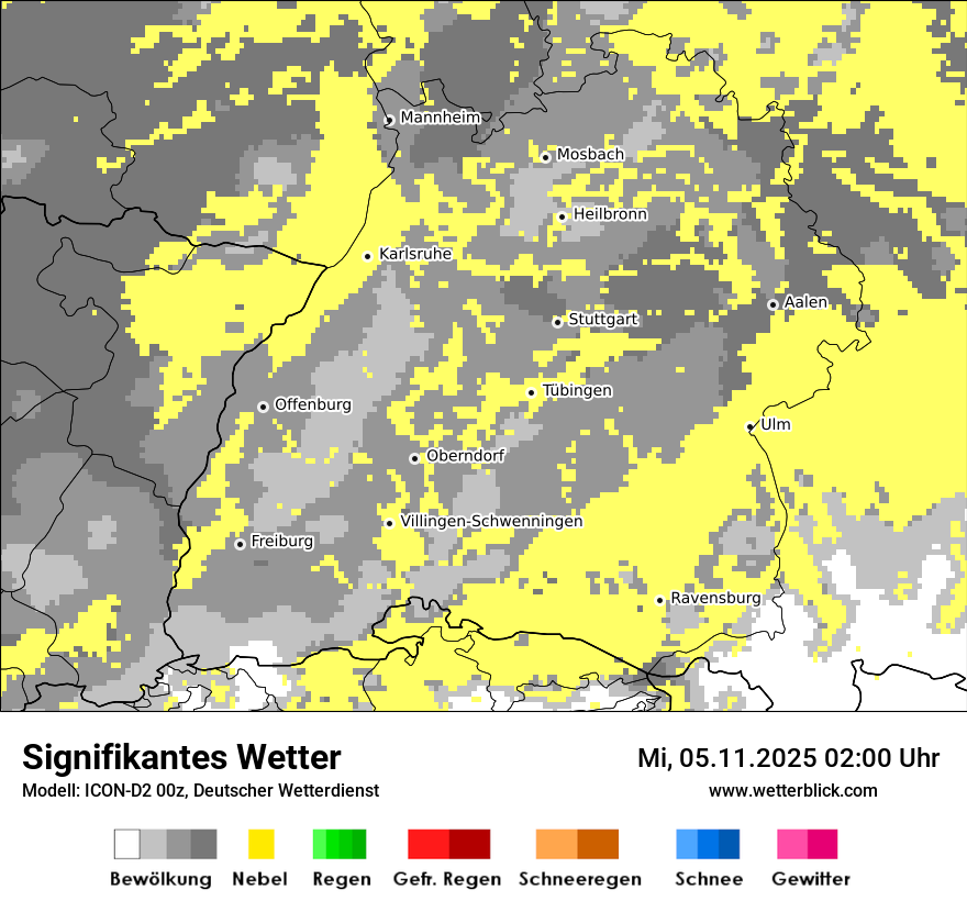 Modellkarten Signifikantes Wetter