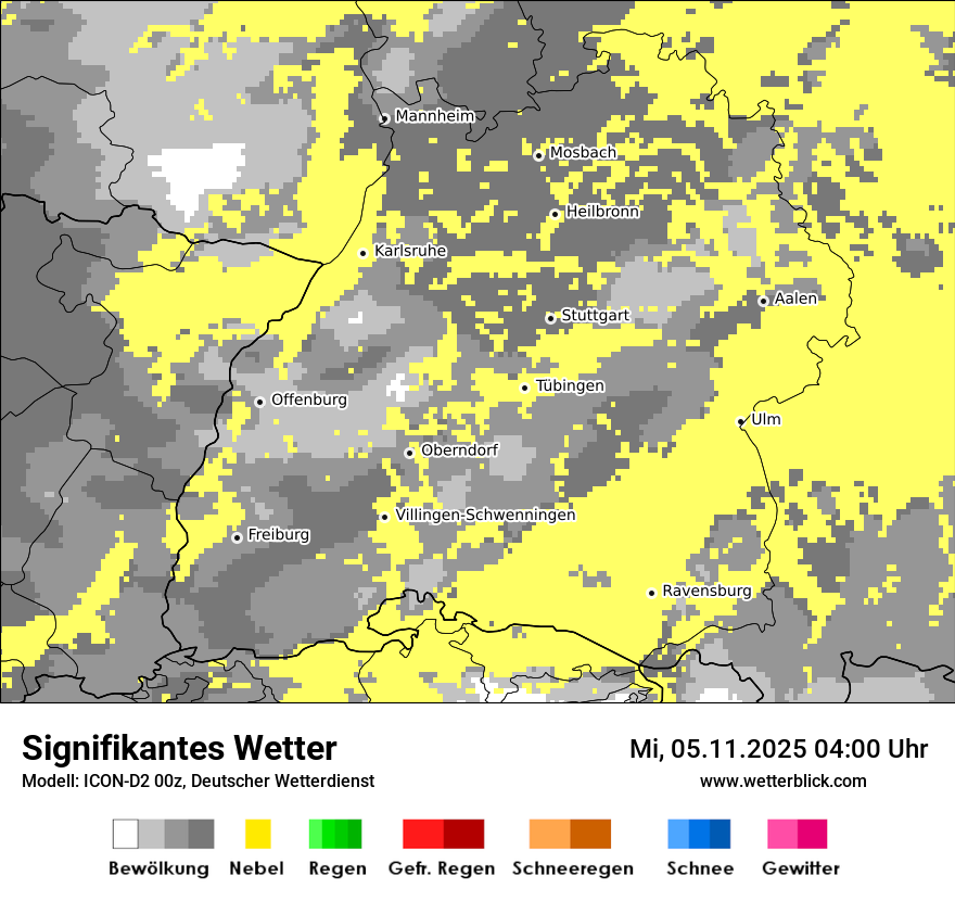Modellkarten Signifikantes Wetter
