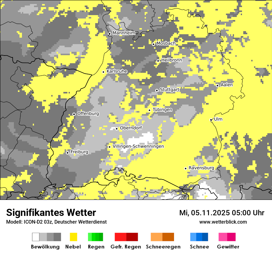 Modellkarten Signifikantes Wetter