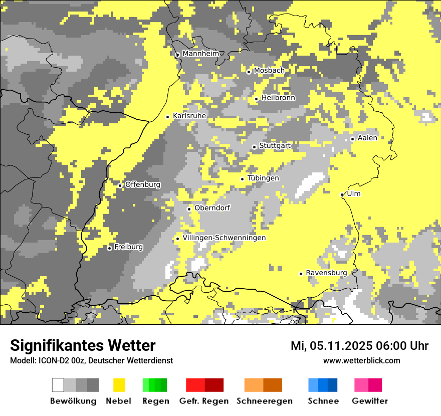 Modellkarten Signifikantes Wetter