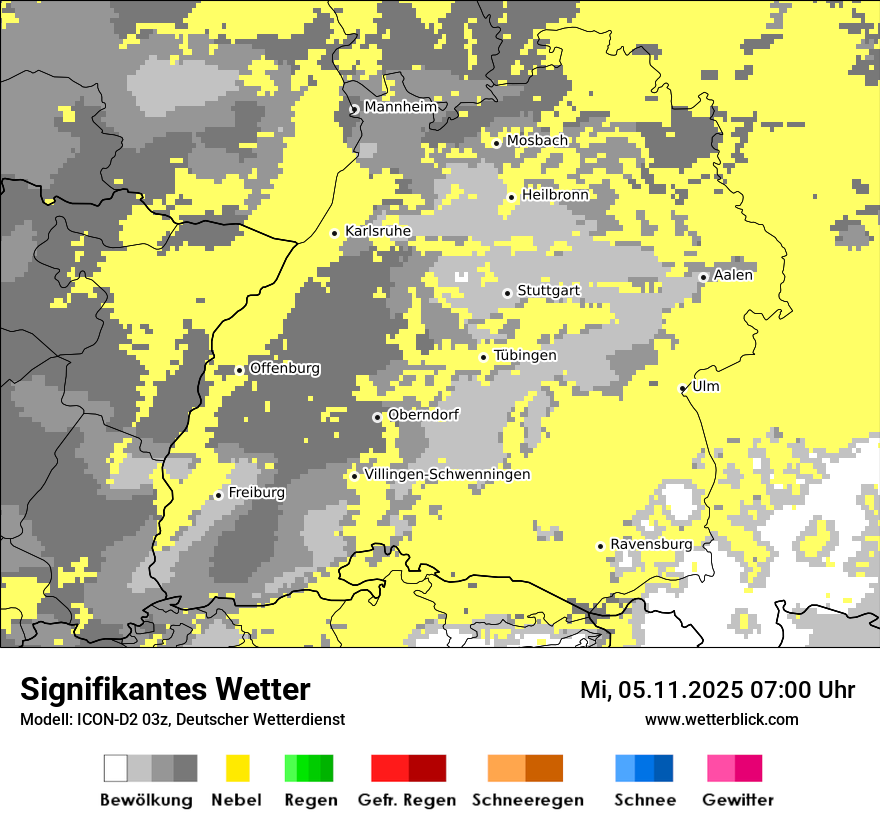 Modellkarten Signifikantes Wetter