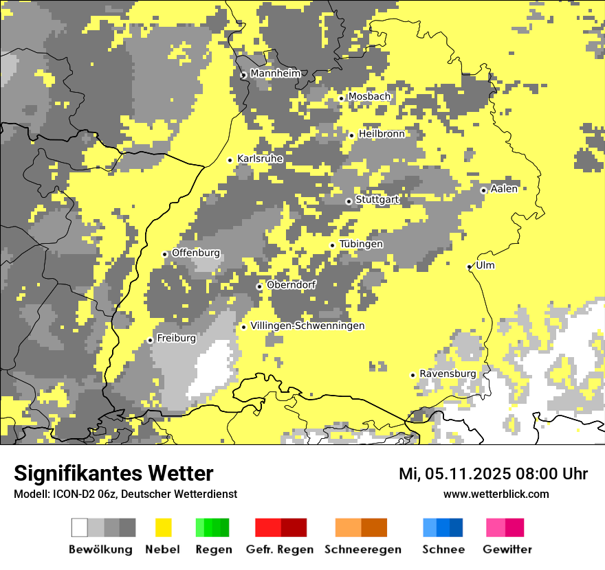 Modellkarten Signifikantes Wetter