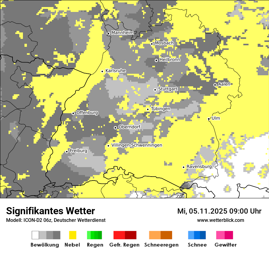 Modellkarten Signifikantes Wetter
