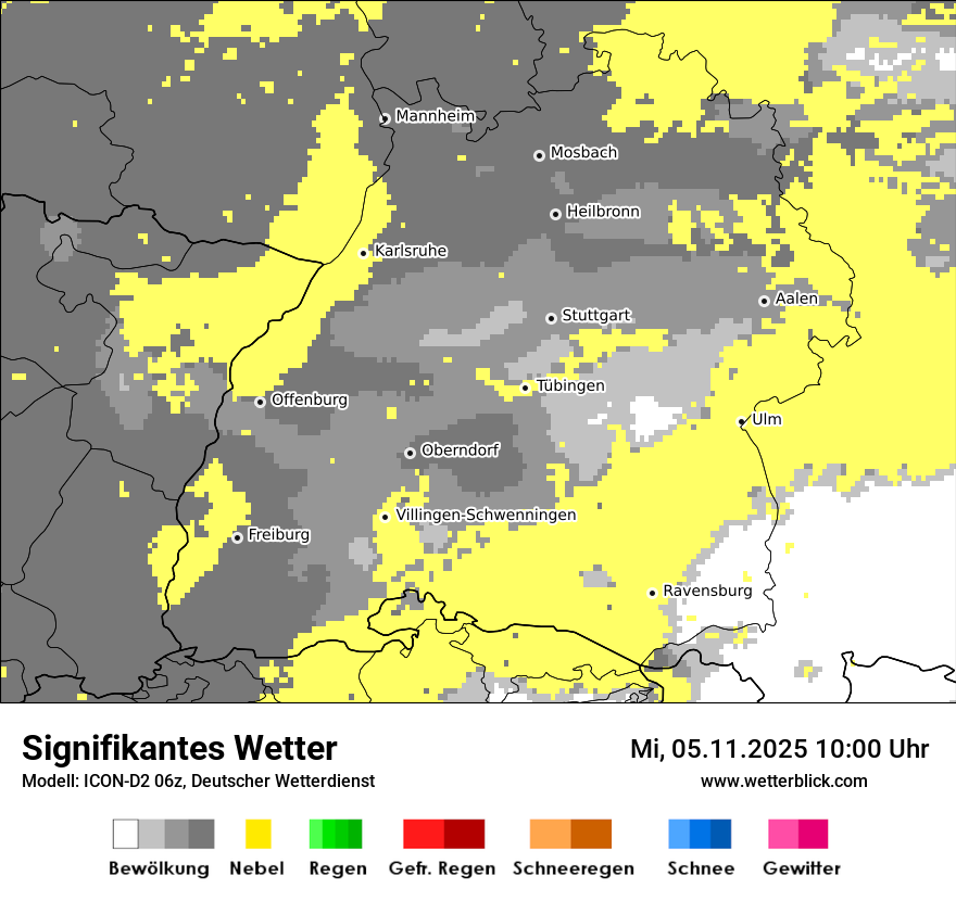 Modellkarten Signifikantes Wetter