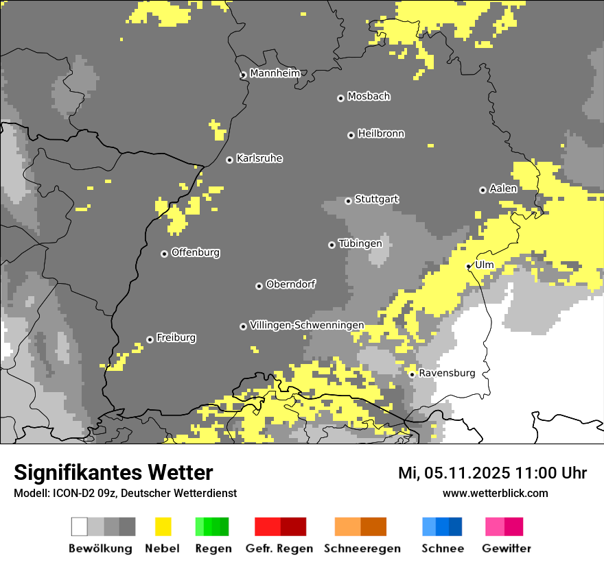 Modellkarten Signifikantes Wetter