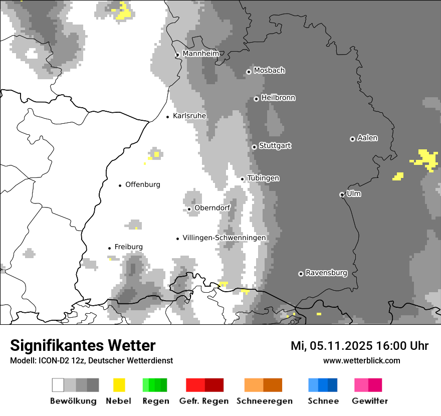 Modellkarten Signifikantes Wetter