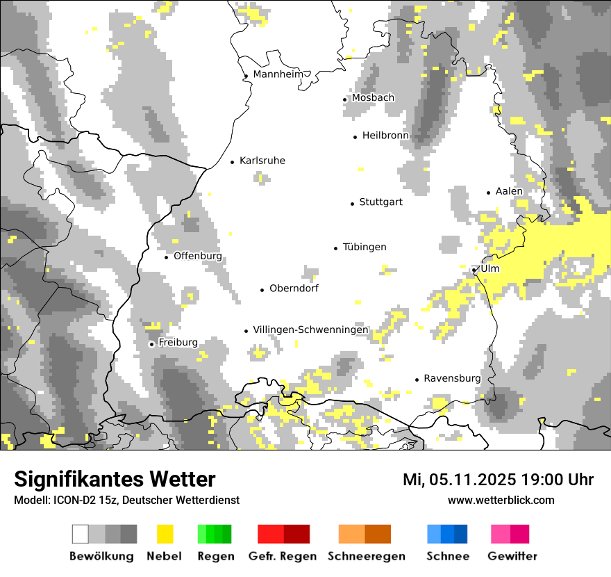 Modellkarten Signifikantes Wetter