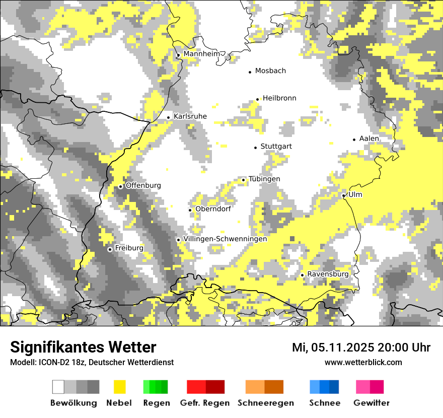 Modellkarten Signifikantes Wetter