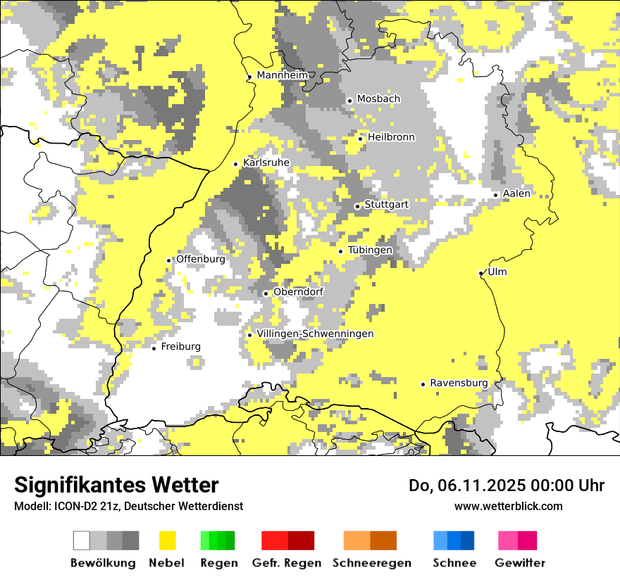 Modellkarten Signifikantes Wetter
