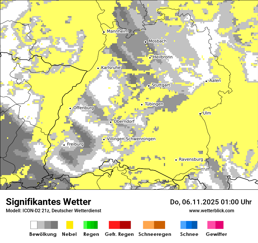 Modellkarten Signifikantes Wetter