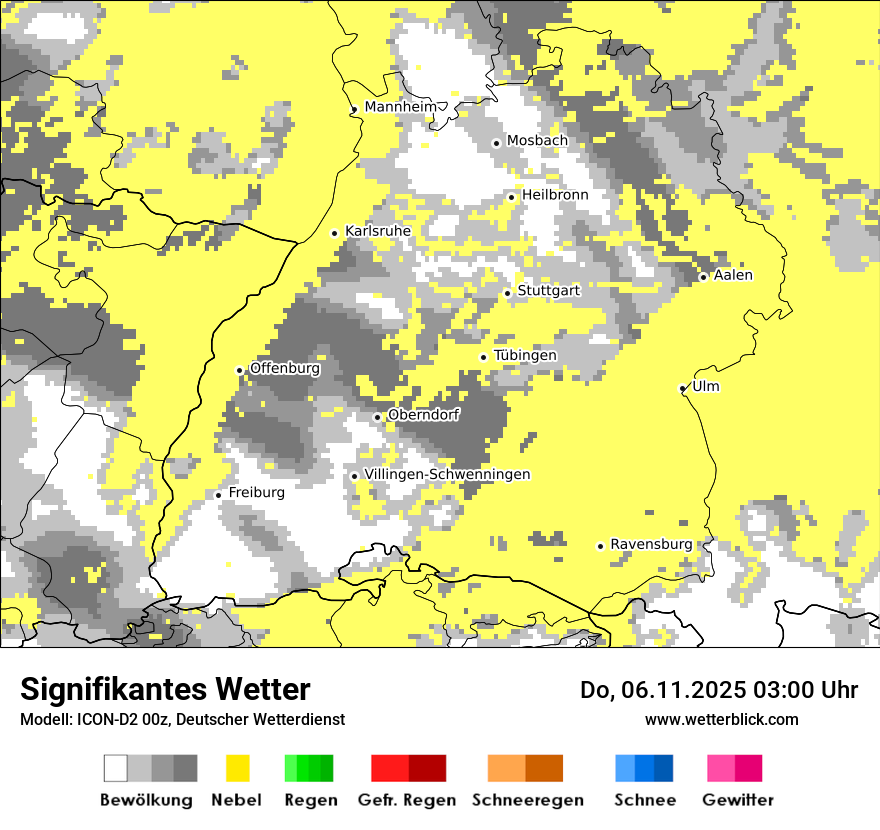 Modellkarten Signifikantes Wetter