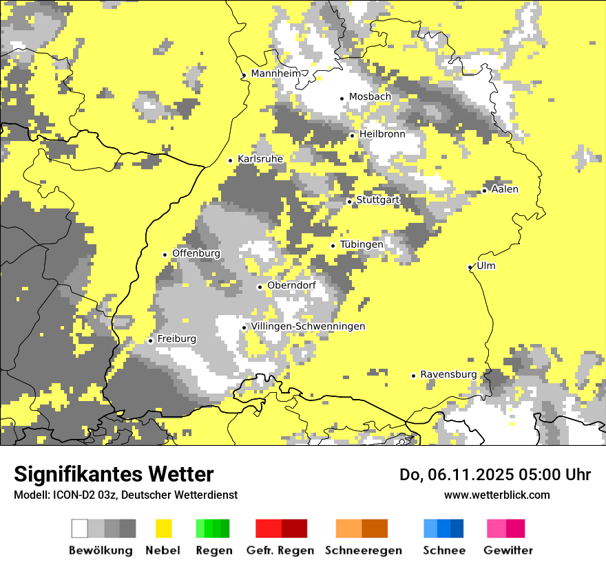 Modellkarten Signifikantes Wetter