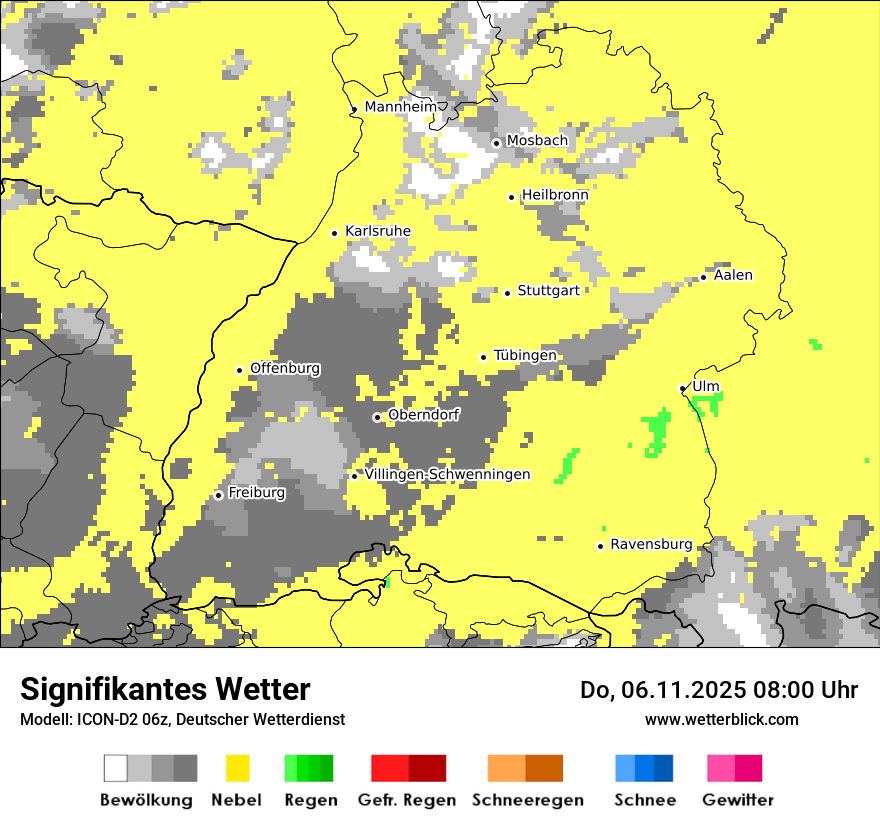 Modellkarten Signifikantes Wetter