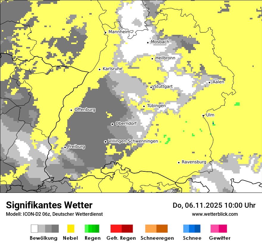 Modellkarten Signifikantes Wetter