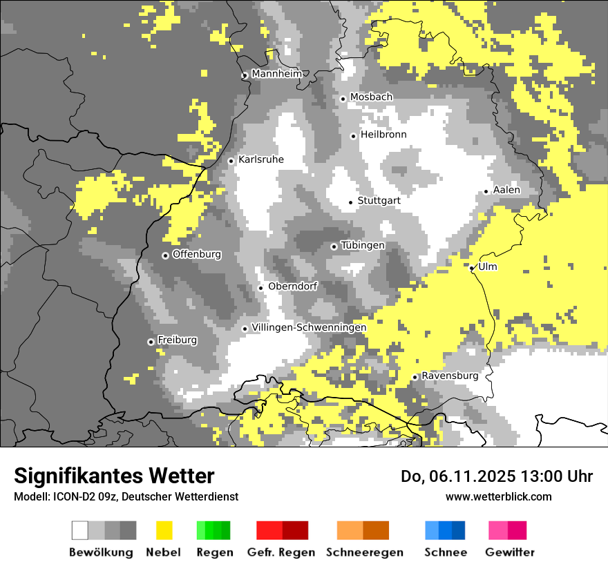 Modellkarten Signifikantes Wetter