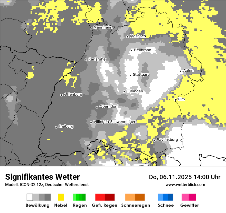 Modellkarten Signifikantes Wetter