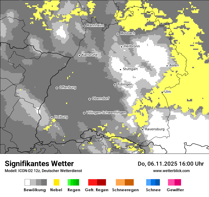 Modellkarten Signifikantes Wetter