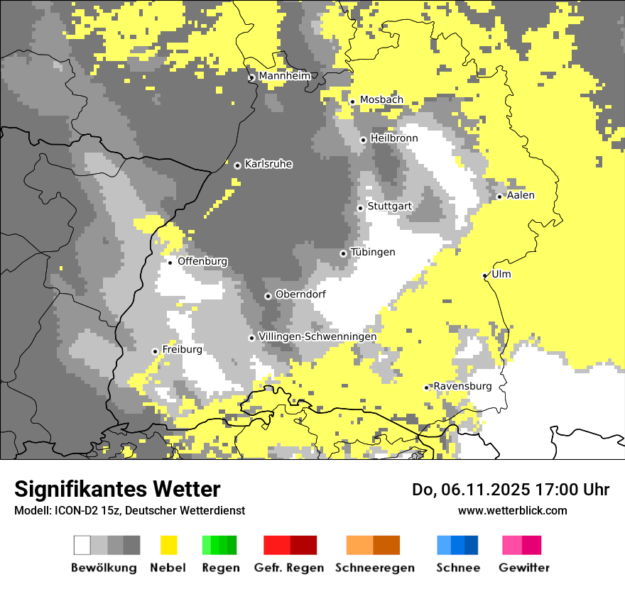 Modellkarten Signifikantes Wetter