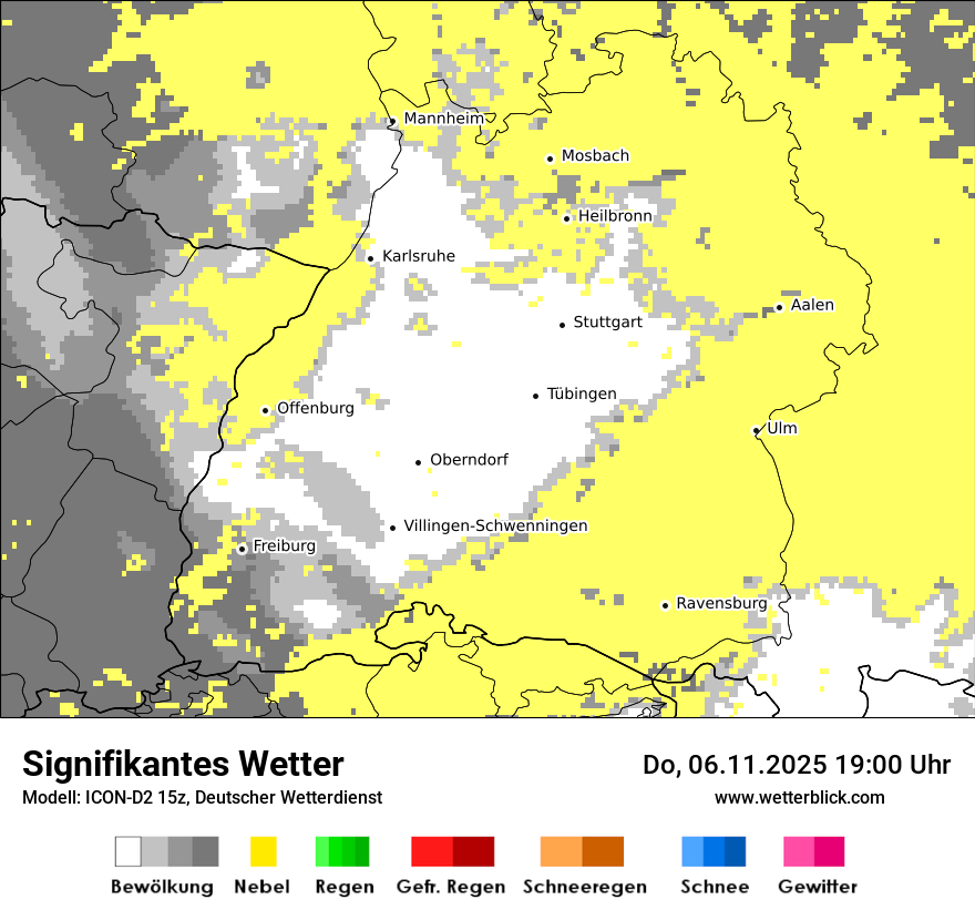 Modellkarten Signifikantes Wetter