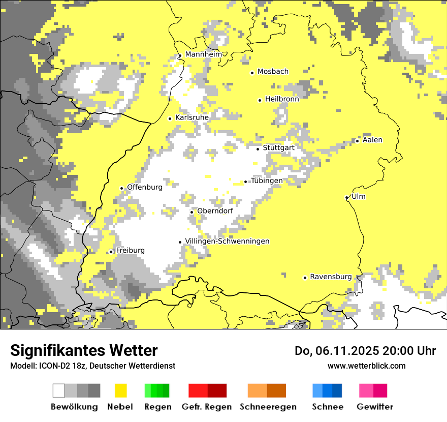 Modellkarten Signifikantes Wetter