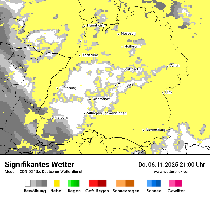 Modellkarten Signifikantes Wetter