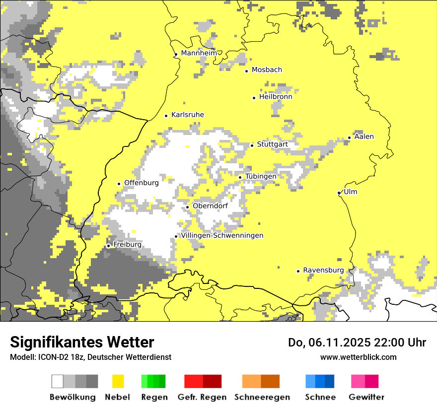 Modellkarten Signifikantes Wetter