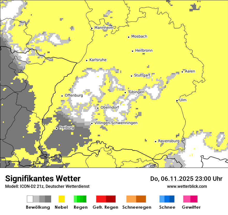 Modellkarten Signifikantes Wetter
