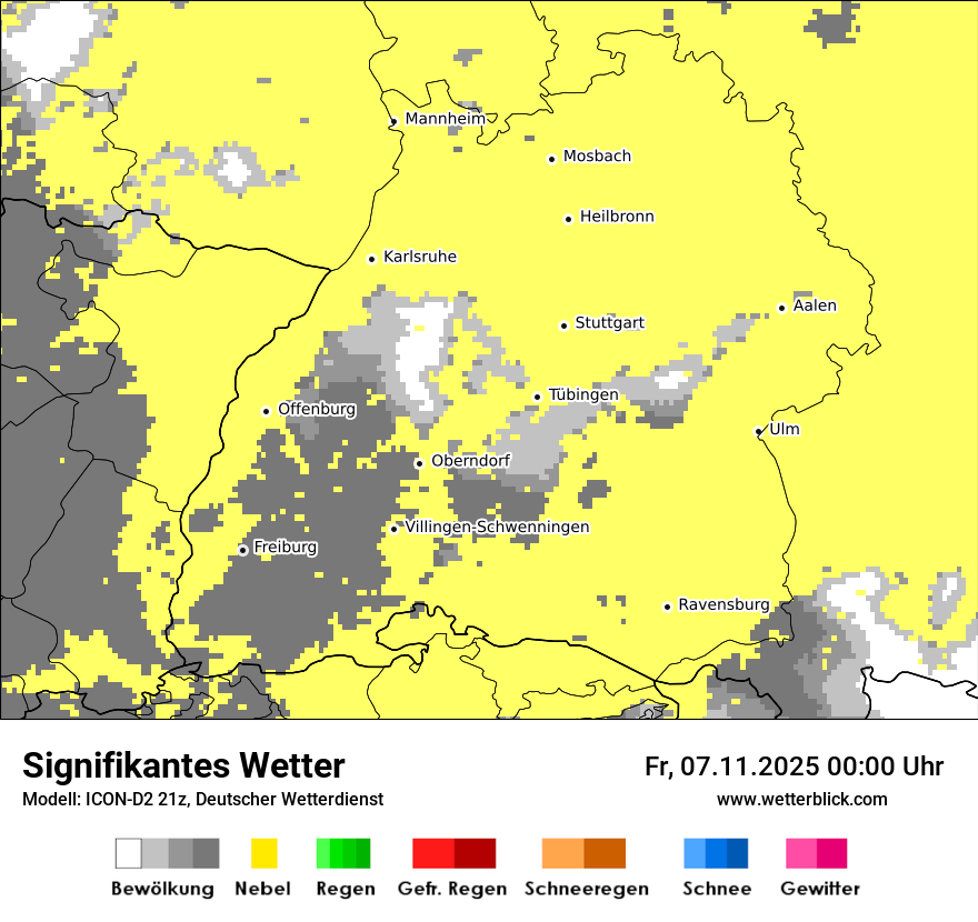 Modellkarten Signifikantes Wetter