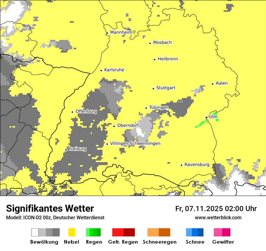Modellkarten Signifikantes Wetter