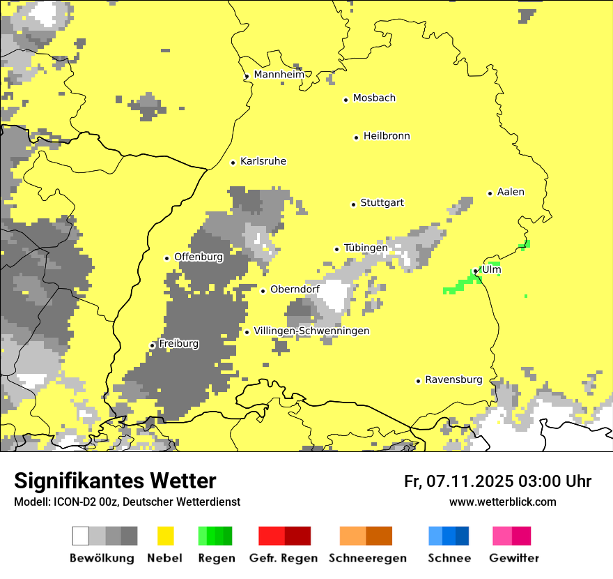 Modellkarten Signifikantes Wetter