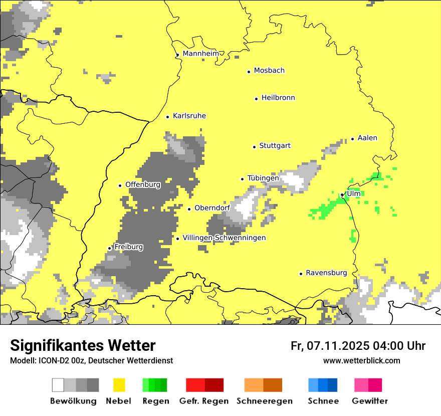Modellkarten Signifikantes Wetter